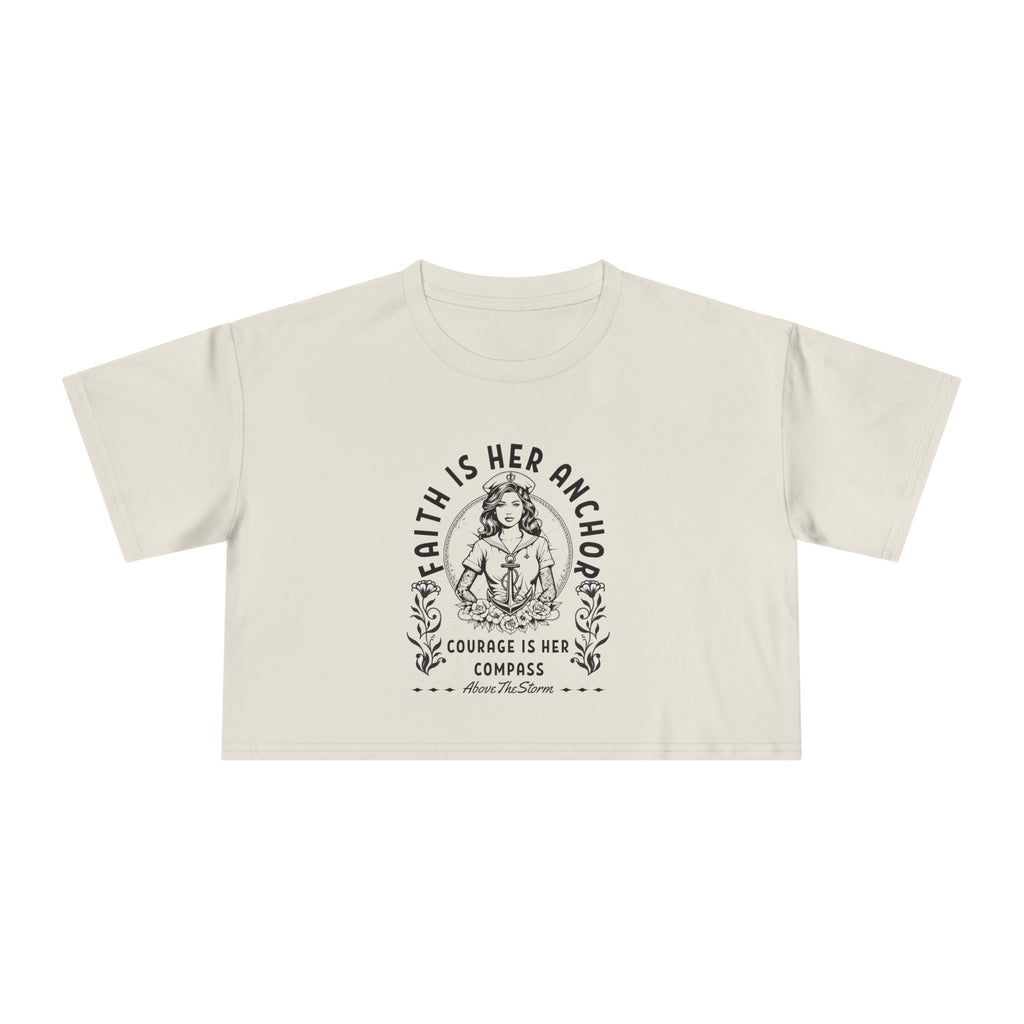 Anchor & Compass | Above The Storm | Women's Crop Tee