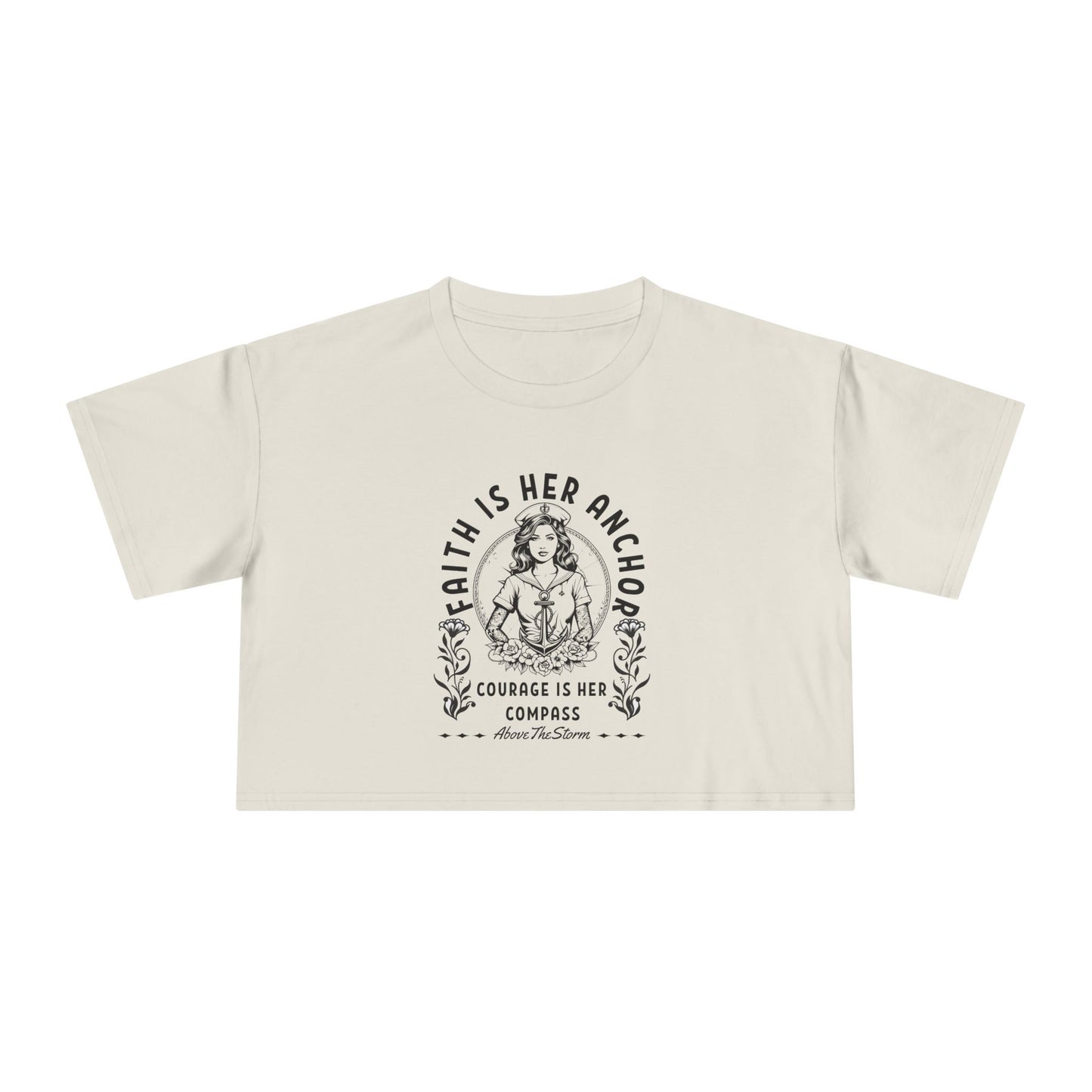 Anchor & Compass | Above The Storm | Women's Crop Tee