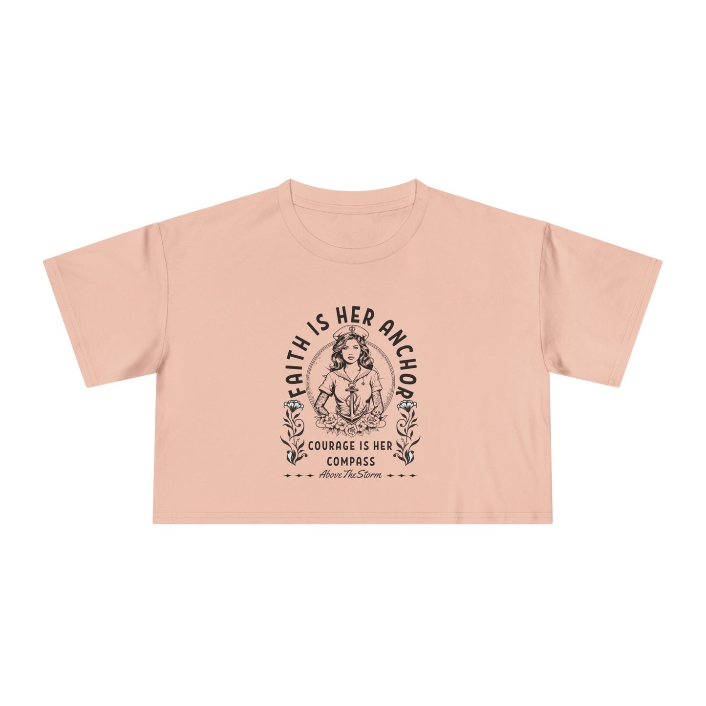 Anchor & Compass | Above The Storm | Women's Crop Tee