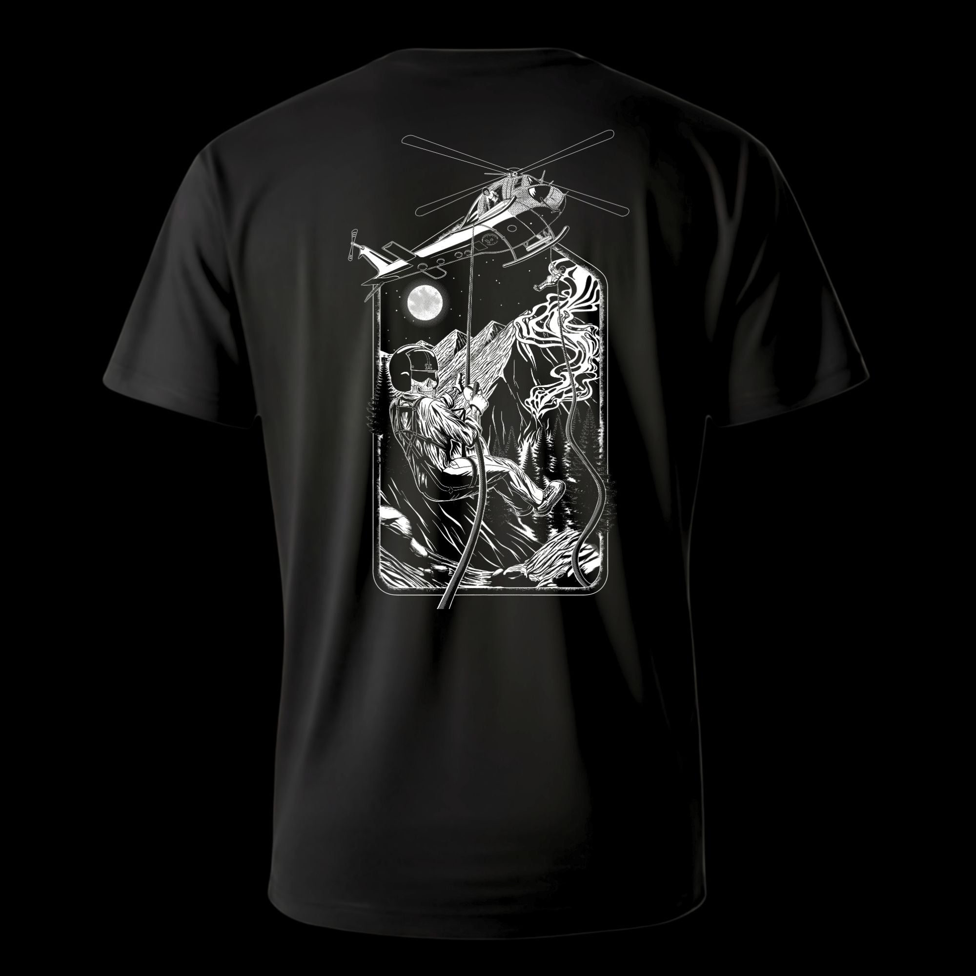 Salmon Heli-Rappellers | Men's fitted Tee