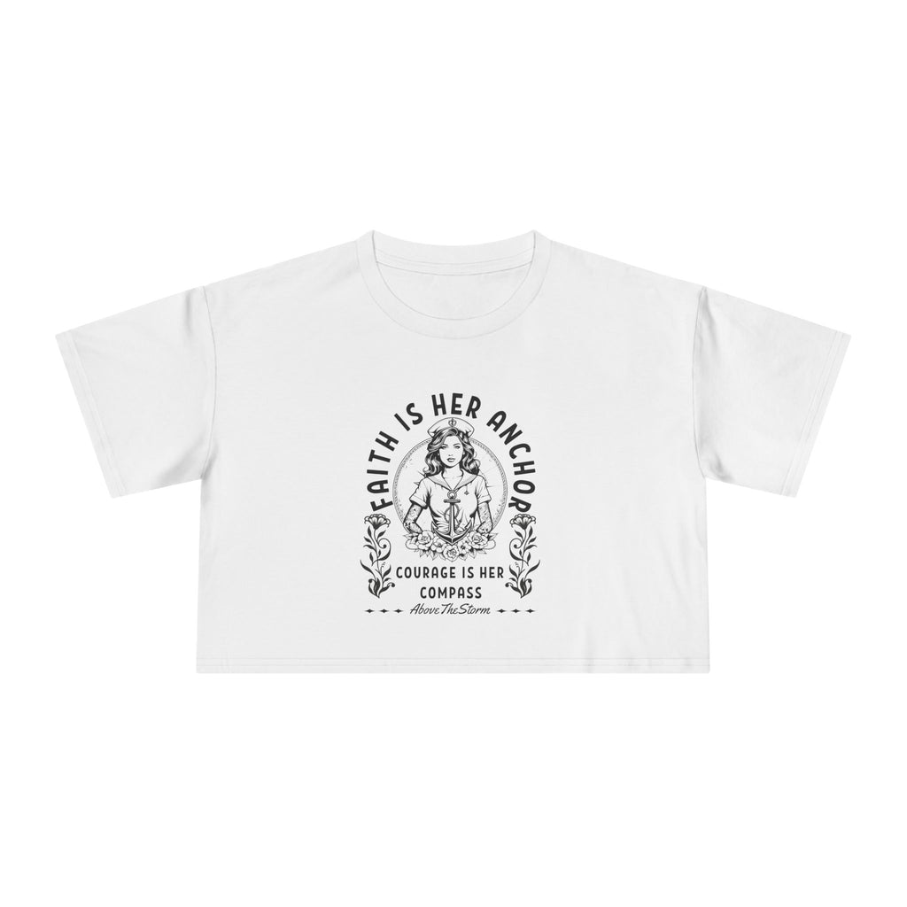 Anchor & Compass | Above The Storm | Women's Crop Tee