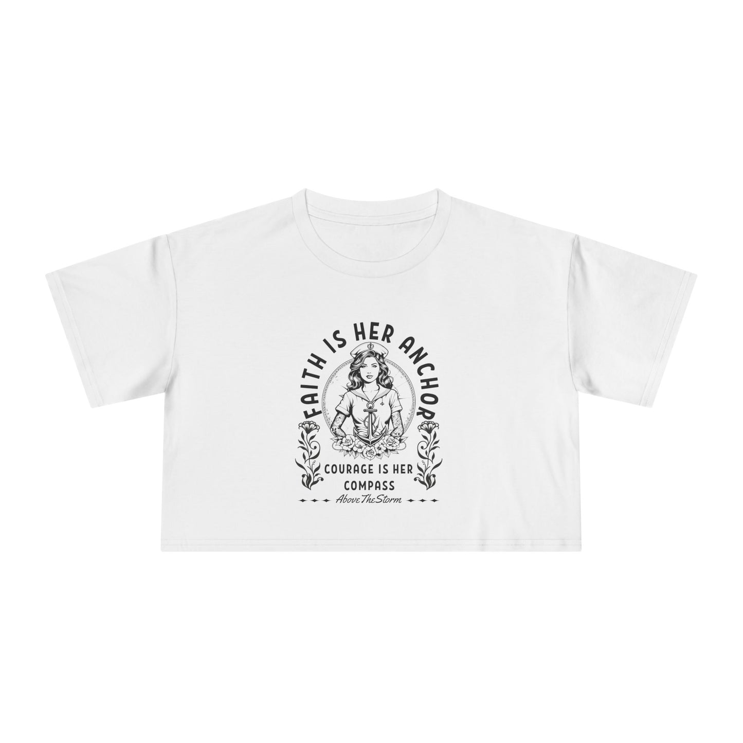 Anchor & Compass | Above The Storm | Women's Crop Tee