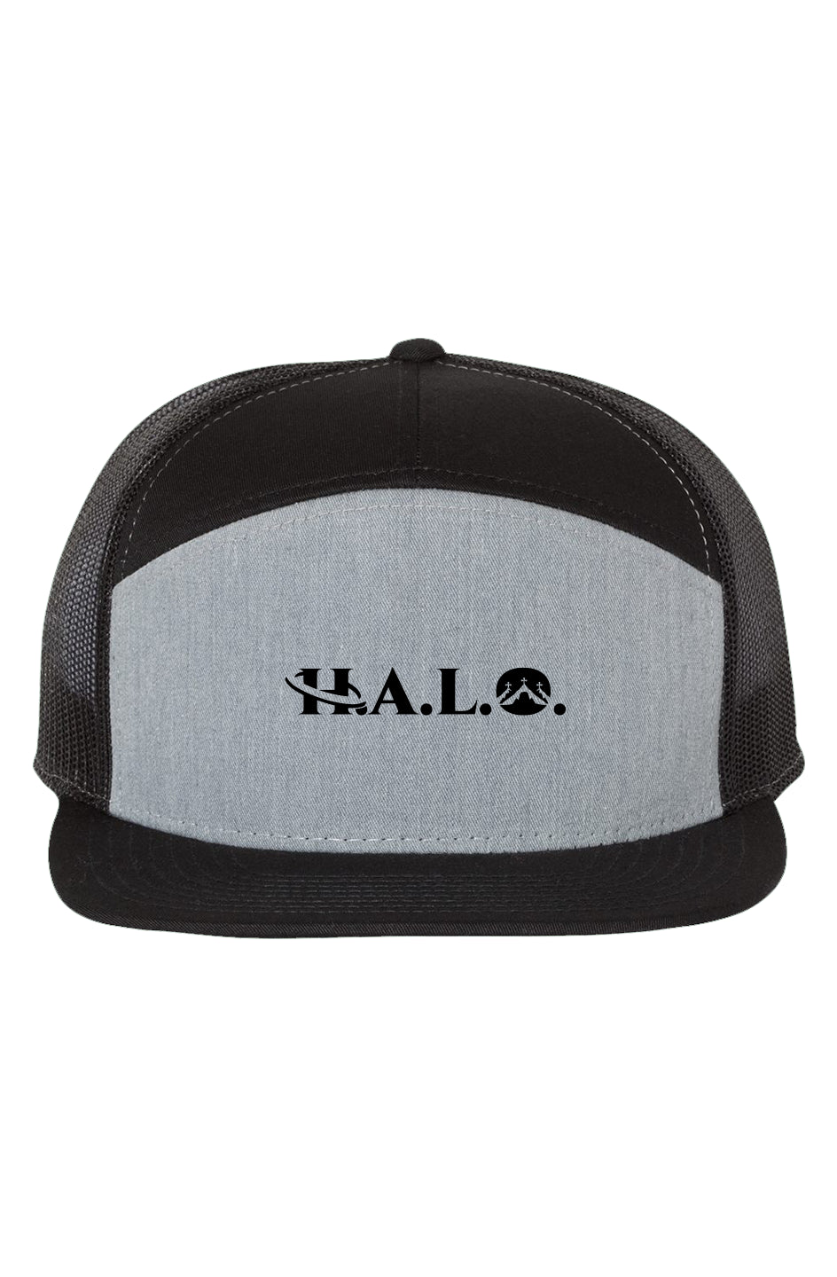 Heather Grey Black Cap