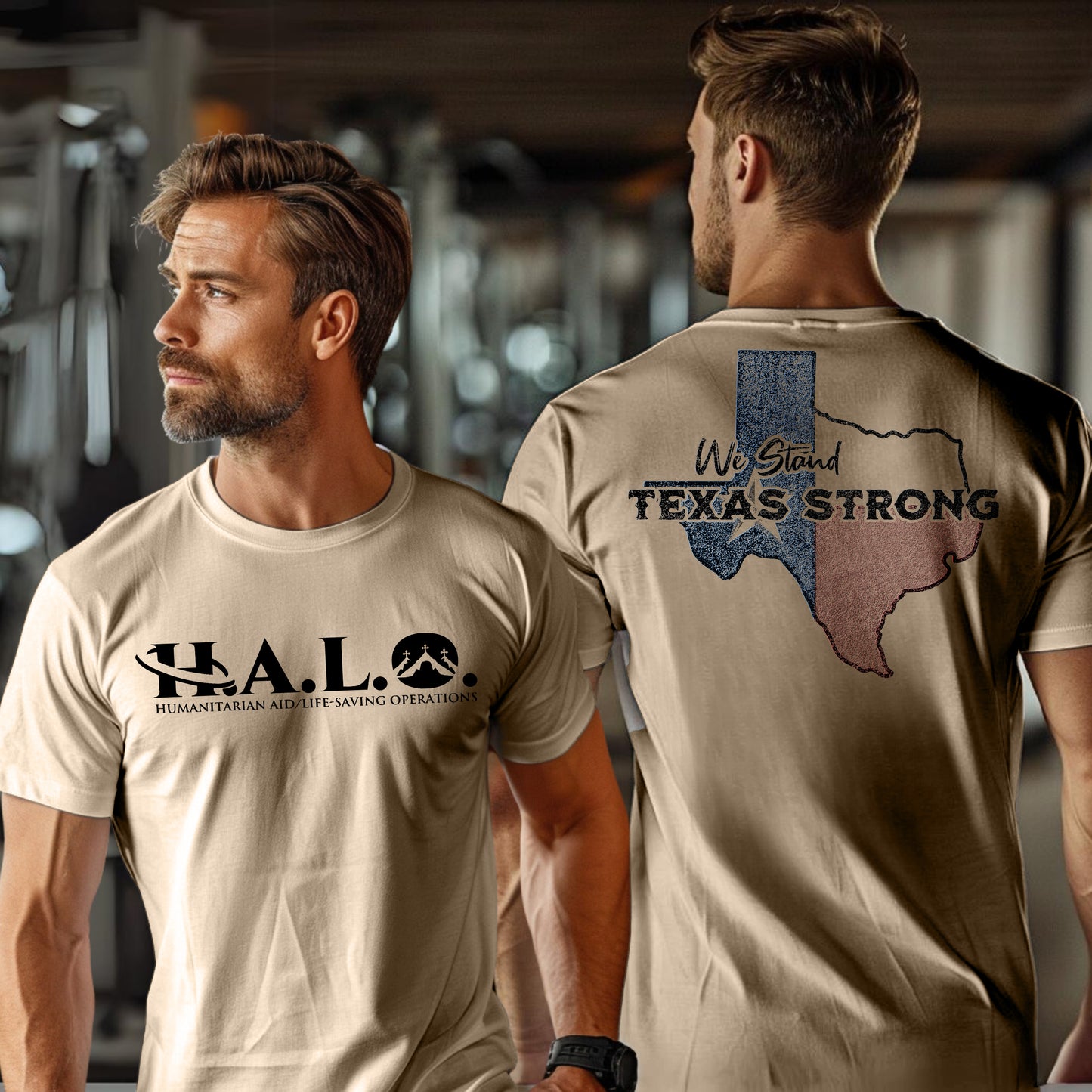 HALO Relief | Texas Strong - Color | Men's fitted Cotton T