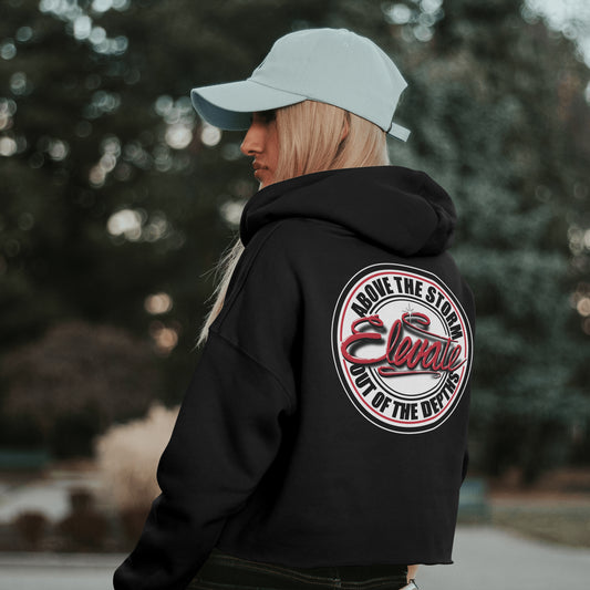 Elevate | Above The Storm | Women’s Cropped Hoodie