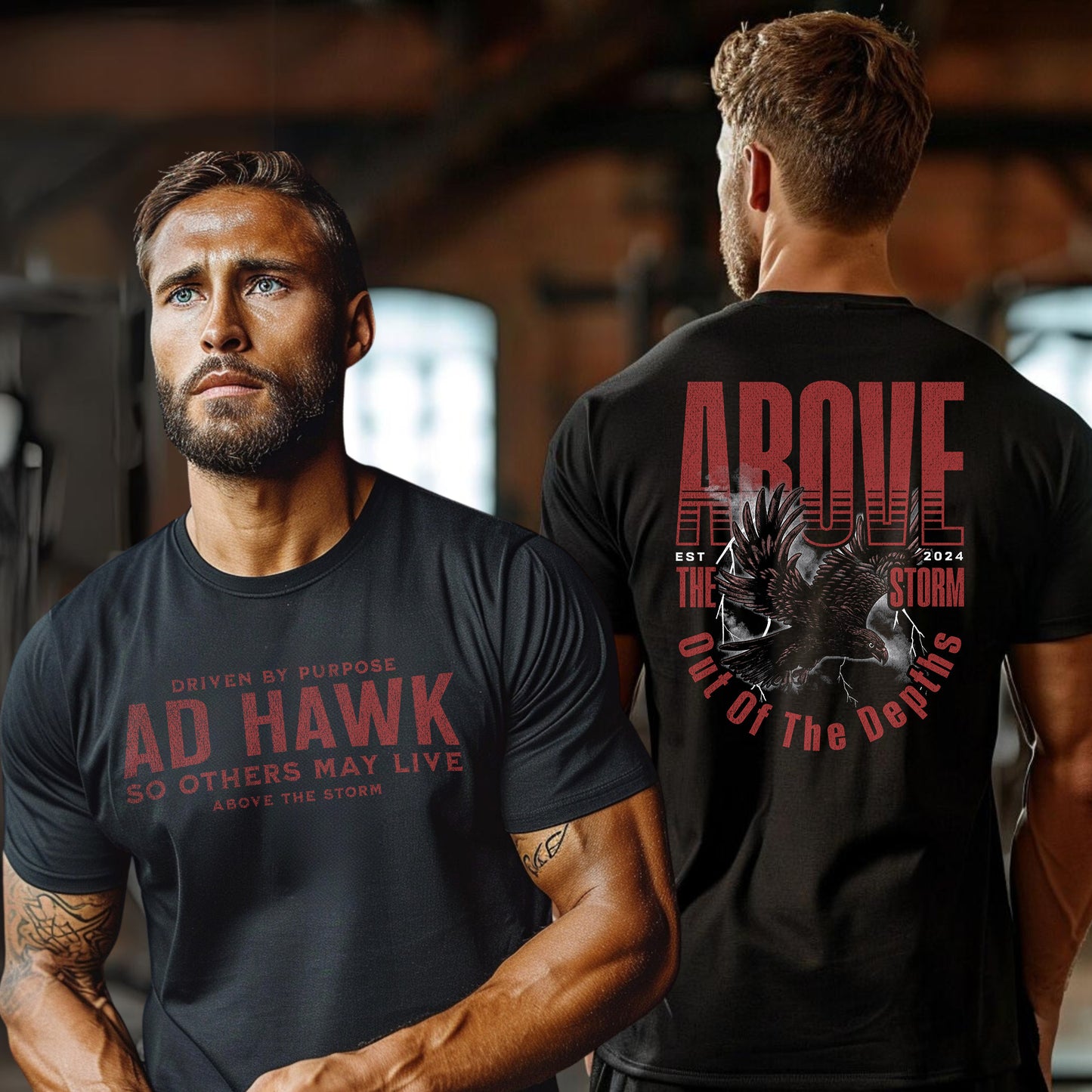 Above The Storm | Ad Hawk | Men's Fitted Tee