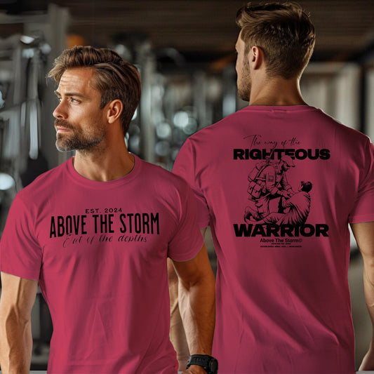 The Way Of The Righteous Warrior | Above The Storm | Men's fitted Tee